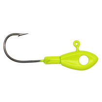 Leland's Lures Eye Hole Minnow Head Jig Head Chartreuse 1/16 oz.