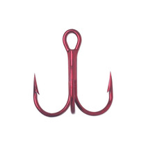 VMC Round Bend Treble Short Shank 1X Hook #2 Tin Red 7PK