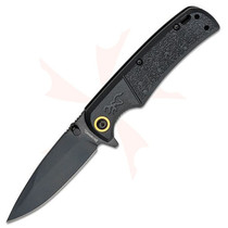 Browning Buckmark Slim Flipper Knife 3.13" D2 Black Drop Point Blade, Black Polymer Handles Liner Lock