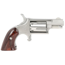 North American Arms 22LRGBG Mini-Revolver Sports South Exclusive 2 LR 5 Shot 1.13" Stainless Steel Barrel, Frame & Cylinder, Wood Boot Grip, Exposed Hammer