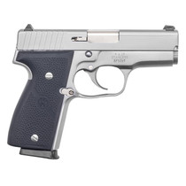 Kahr Arms K9093A K9 9mm Luger 7+1/8+1 3.47" Stainless Polygonal Rifled Barrel, Matte Serrated Stainless Steel Slide, Matte Stainless Steel Frame, Black Textured Wraparound Polymer Grip, Right Hand