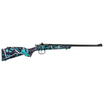 Crickett KSA2172 Youth 22 LR 1rd 16.12" Blued Barrel & Receiver, Fixed Front/Adjustable Rear Peep Sights, Muddy Girl Serenity Synthetic Stock w/11.5" LOP, Rebounding Firing Pin Safety