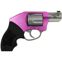 Charter Arms 53831 Undercover Lite Pink Lady Small 38 Special, 5 Shot 2" Stainless Steel Barrel & Cylinder, Pink Aluminum Frame w/Black Finger Grooved Rubber Grip, Concealed Hammer