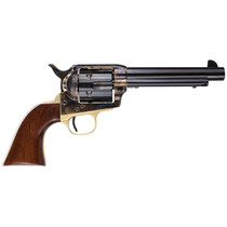 Taylors & Company 550847 Ranch Hand Uberti 45 Colt (Long Colt) 6 Shot 5.50" Blued Round Barrel, Cylinder, Color Case Hardened Steel Frame, Walnut Navy Style Grip, Exposed Hammer
