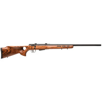 Savage Arms 19739 25 Lightweight Varminter-T 17 Hornet Caliber with 4+1 Capacity, 24" Barrel, Matte Black Metal Finish & Natural Brown Fixed Thumbhole Stock Right Hand (Full Size)