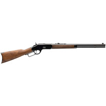 Winchester Repeating Arms 534200140 Model 1873 Short Rifle 44-40 Win 10+1 20" Blued Round Barrel, Rifle-Style Forearm & Cap, Walnut Straight Grip Stock w/Crescent Buttplate, Steel Loading Gate