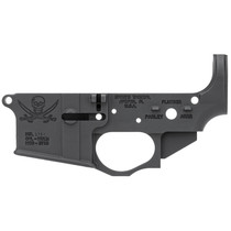 Spikes STLS016 Calico Jack Stripped Lower Receiver Multi-Caliber 7075-T6 Aluminum Black Anodized for AR-15