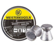 RWS Meisterkugeln Match Air Gun Pellets 177 Caliber 8.2 Grain FN Tin of 500