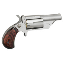 North American Arms 22MR Ranger II 22 WMR 5 Shot 1.63" Satin Stainless Steel Barrel & Frame, Stainless Cylinder, Rosewood Birdshead Grip, Exposed Hammer