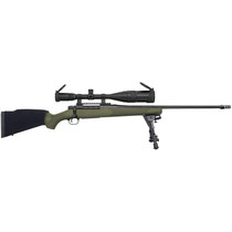 Mossberg 28122 Patriot Night Train 300 Win Mag Caliber with 3+1 Capacity, 24" Barrel, Matte Blued Metal Finish, OD Green Stock Right Hand Includes 6-24x50mm Scope & Bipod