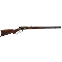 Winchester Repeating Arms 534227171 Model 1886 Deluxe 45-90 Win 8+1 24" Brushed Polish Blued Octagon Barrel, Color Case Hardened Drilled & Tapped Steel Receiver, Satin Walnut Fixed w/Pistol Grip Stock