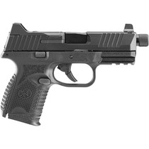 FN 66100783 509CT Compact 9mm Luger 10+1, 4.32" Black Steel Threaded Barrel, Black PVD Optic Cut/Serrated Stainless Steel Slide, Black Polymer Frame w/Picatinny Rail, Ambidextrous