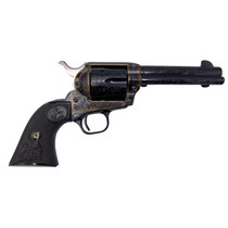 Colt Mfg P1840Z Single Action Army 45 Colt (LC) 6 Shot 4.75" Blued Engraved Steel Barrel & Cylinder, Color Case Hardened Engraved Steel Frame, Black Polymer Grip
