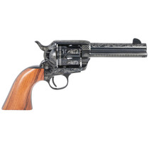 Pietta HF45LLE434NMBW 1873 Great Western II Sports South Exclusive 45 Colt (Long Colt) 6rd 4.75" Blued Engraved Steel Barrel & Cylinder, Blued Engraved Steel Frame, Walnut Grip, Exposed Hammer
