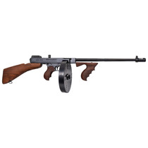 Thompson T1B100D 1927A-1 Deluxe Carbine 45 ACP Caliber with 18" Barrel, 20+1 Capacity (Stick), 100+1 Capacity (Drum), Blued Metal Finish, American Walnut Removable Fixed Stock & Wood Grip Right Hand
