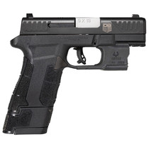 Diamondback DB0301P001 DBAM29 Sub-Compact 9mm Luger 3.50" 12+1,17+1 Overall Black Finish with Serrated Nitride Stainless Steel Slide, Polymer Grip & Picatinny Rail Includes Viridian Laser & Holster
