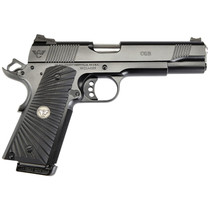 Wilson Combat CQBFS9 1911 CQB Full Size Frame 9mm Luger 10+1 5" Match Grade Barrel, Black Serrated Carbon Steel Slide, Black Armor-Tuff Carbon Steel Frame w/Beavertail, Black G10 Starburst Grip