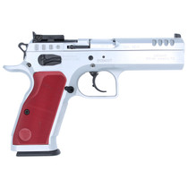Tanfoglio IFG TFSTOCK29OR Stock II 9mm Luger 16+1 4.44" Stainless Polygonal Rifled Barrel, Ported Slide & Frame w/Red Polymer Grips Right Hand