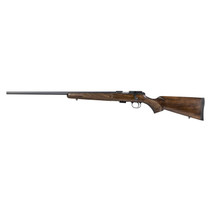 CZ-USA 02391 CZ 457 American Full Size 22 WMR 5+1 24" Black Nitride Black Nitride Steel Receiver Turkish Walnut Fixed American Style Stock Left Hand