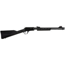 Rossi Gallery Pump 22 WMR 12+1 20", Black, Polished Steel Barrel/Rec, Synthetic Stock, Fiber Optic Sights