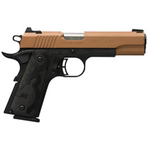 Browning 051987492 1911 Black Label Full Size Frame 380 ACP 8+1 4.25" Matte Stainless Steel Barrel, Copper Cerakote Serrated Stainless Steel Slide, Matte Black Polymer Frame, Black Polymer Grip