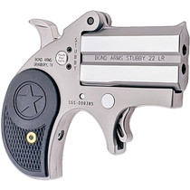 Bond Arms BASTB Stubby 22 LR 2rd Shot 2.20" Matte Stainless Steel Frame Black Textured Polymer Grips