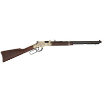 Henry H004VD4 Golden Boy Deluxe 4th Edition 17 HMR 12+1 20" Blued Octagon Barrel, Engraved Brasslite Rec, American Walnut Stock, Ad. Buckhorn Sights