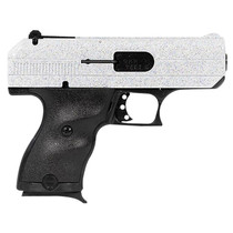 Hi-Point 916WHSP C9 9mm Luger 8+1 3.50" Black Steel Barrel, Hydro-Dipped White Sparkle Serrated Slide, Black Polymer Frame, Black Polymer Grips