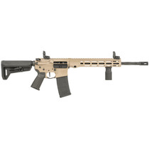 Maxim Defense MXM49735 MD15 L 5.56x45mm NATO 30+1 16" Fluted Barrel, FDE Rec/M-LOK Handguard, Black Magpul Furniture, SL-K Stock, MBUS Sights, Blackout Defense Flat Trigger