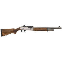 MAC 21000159 2 Tactical Marine 12 Gauge 3" 5+1 18.50", Electroless Nickel Barrel/Rec, Walnut Furniture, Ghost Ring Sight, Optics Mount, 3 Chokes
