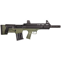 ATI ATIG20BDG Bulldog 20 Gauge Semi-Auto 3" 5+1 18.50" Black Steel Barrel, Black Aluminum Receiver, Picatinny Mount, Green Fixed Bullpup Stock