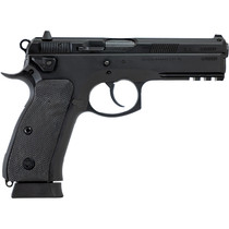 CZ-USA 89353 CZ 75 SP-01 Tactical 9mm Luger 19+1 4.60" Black Nitride Steel Barrel, Black Serrated Steel Slide, Black Polycoat Steel Frame w/Beavertail & Picatinny Rail, Black Polymer Grip