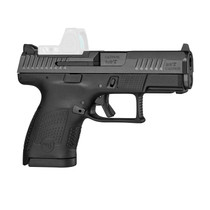 CZ-USA 01568 P-10 S Sub-Compact Frame 9mm Luger 10+1 3.50" Black Steel Barrel, Black Nitride Optic Ready/Serrated Steel Slide, Black Polymer Frame w/Picatinny Rail