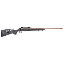 CVA CR3960F Cascade Long Range Hunter Full Size 7mm Rem Mag 24" Smoked Bronze Cerakote Steel Threaded Barrel, Black w/Smoked Bronze Web Synthetic Stock