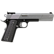 Iver Johnson Arms EAGLEXL45TT Eagle Deluxe 45 ACP 8+1 6" Steel Barrel, Hard Chrome Serrated Steel Slide, Matte Black Steel Frame w/Beavertail, Black/Gray G10 Grip