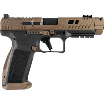 Canik HG7864N TTI Combat Full Size Frame 9mm Luger 10+1 4.60" Black Nitride Fluted/Ported Barrel, Burnt Bronze Cerakote Optic Cut/Serrated Steel Slide, Black Polymer Frame w/Picatinny Rail