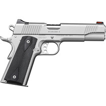 Kimber Mfg.,inc 3200007CAB Stainless II (CA) 45 ACP 7+1 5" Front Serrations Stainless Steel Slide Satin Silver Black Synthetic Double Diamond Checkering Grip