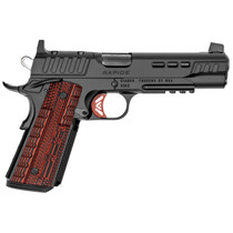 Kimber Mfg.,inc 3000452 Rapide Heat 45 ACP 8+1 5.50" Black DLC Steel Barrel, KimPro II Black Lightening Cut/Optic Ready/Serrated Steel Slide, Kimpro II Black Steel Frame w/Beavertail, Red G10 Grip