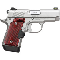 Kimber Mfg.,inc 3700482 Micro 9 Stainless Steel 9mm 7+1 3.15" Satin Silver Slide Rosewood Grip