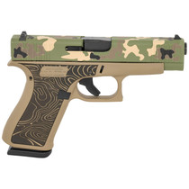 Glock PA4850204-EXPHUNT G48 Gen5 Slim Compact Frame 9mm Luger 10+1 4.17" Black GMB Barrel, Camo Cerakote Steel Serrated Slide, Coyote Tan Cerakote Polymer Frame w/Beavertail
