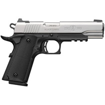 Browning 051120492 1911 Black Label Full Size Frame 380 ACP 8+1 4.25" Stainless Steel Barrel, Satin Stainless Serrated Slide, Matte Black Polymer Frame w/Picatinny Rail, Black Polymer Grip
