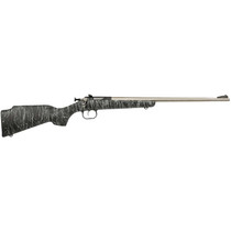 Crickett KSA2444 Gen2 Youth 22 LR 1rd 16.13" Stainless Single Shot Barrel, Stainless Steel Receiver, Black w/White Webbing Fixed Synthetic Stock