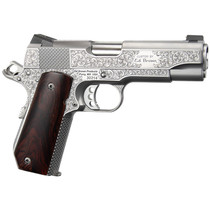 Ed Brown KCSSSIG Kobra Carry Signature Edition 45 ACP 7+1 4.25" Stainless Recessed Crown Barrel, Engraved Serrated Stainless Steel Slide & Frame w/Beavertail, Cocobolo Grip