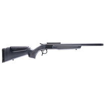 CVA CR4446 Scout Compact 300 Blackout 1rd 16.50" Blued Threaded Barrel, Blued Picatinny Rail Receiver, Stealth Gray Fixed Synthetic Stock