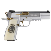 Girsan 391455 MCP 35 Liberador 9mm Luger, OPS with Accessory Rail, Gold Controls, Pearl Engraved Grips