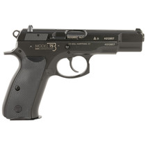 CZ-USA 01109 75 B 50th Anniversary 9mm Luger 10+1 4.60" Steel Barrel, Black Serrated Steel Slide Engraved w/50th Anniversary, Black Polycoat Steel Frame w/Beavertail, Black Plastic Grip