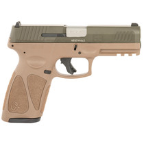 Taurus 1-G3B94BB G3 Full Size Frame 9mm Luger 17+1 4" Stainless Steel Barrel, Mil-Spec Green Cerakote Stainless Steel Serrated Slide, Brown Polymer Frame w/Picatinny Rail