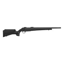 CZ-USA 07414 600+ Alpha 308 Win 5+1 20" Black Nitride Threaded Barrel, Black Nitride Aluminum Receiver w/Weaver Rail, Black Soft Touch Fixed Polymer Stock