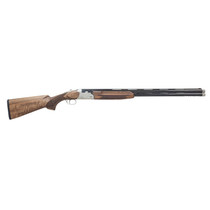 Pointer REXFT912BSW12 FT912 Field Trek Full Size 12 Gauge Break Open 3" 2rd 28" Black Over/Under Vent Rib Barrel, Silver Steel Receiver, Fixed Walnut Stock, Ambidextrous