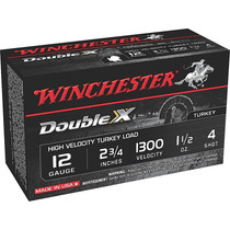 Winchester Ammo STH124 Double X High Velocity Turkey 12Gauge 2.75" 1 1/2oz 4Shot 10 Per Box/10 Case